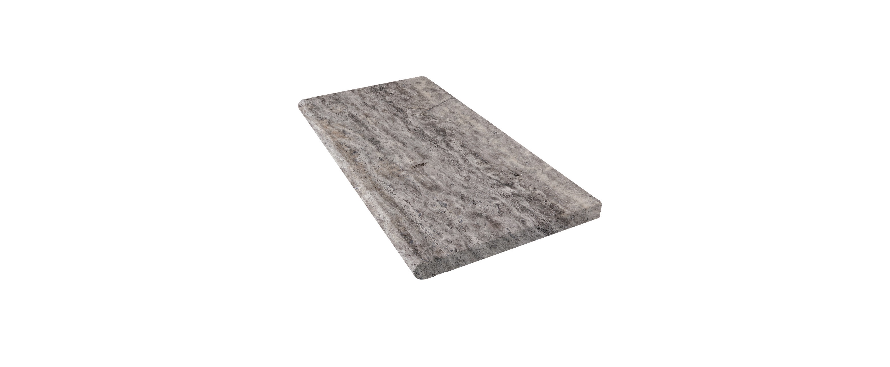 Silver Travertine Vein Cut pool coping