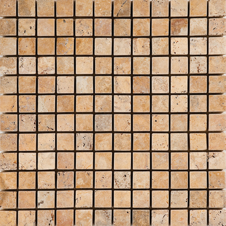Gold Travertine Tumbled Mosaics