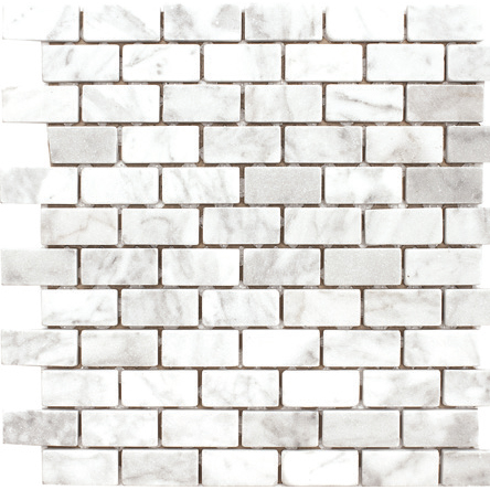 Mugla White Marble Tumbled Mosaics